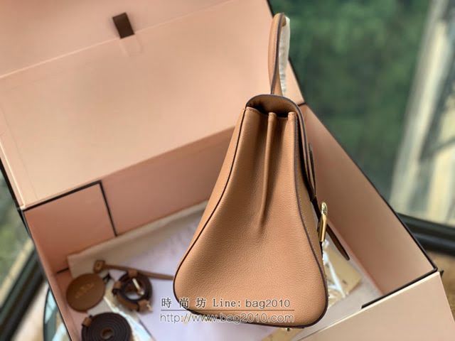 DELVAUX女包 春夏新款 Brillant系列手袋 德爾沃女手提包 女手腕包 Dv0028 奶茶色 Delvaux單肩包  fcs1336